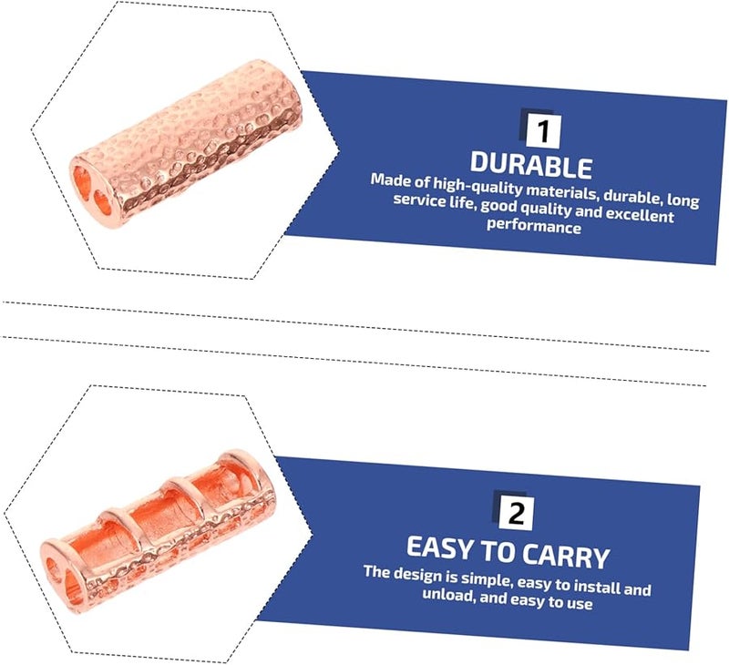Zinc Alloy Watch Band Connectors Adapter Rose Gold 10Pcs Replacement Links for Men Women - Image 2